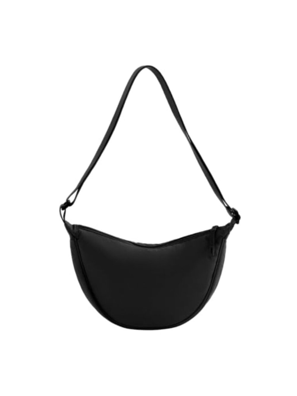Nylon Crescent Crossbody Bag Lightweight Slouchy Hobo Sling Purse Adjustable
